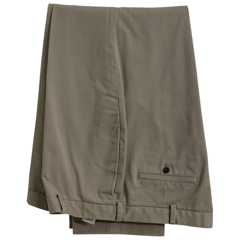 Brooks Brothers 346 Clark Pants Khaki Advantage Chino Mens 42x32 Cotton‎ Cuffed